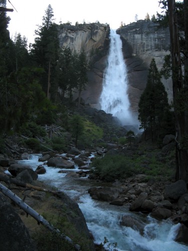 nevada falls from river